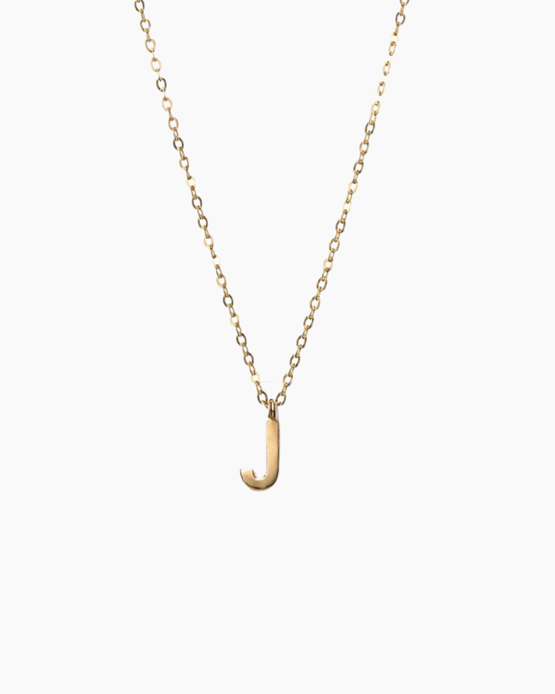 Plain Letter Necklace Gold