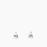 Pear Studs Medium Silver