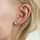 Stud Earrings Silver - 6 mm