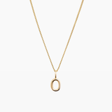 Letter Charm Necklace Gold