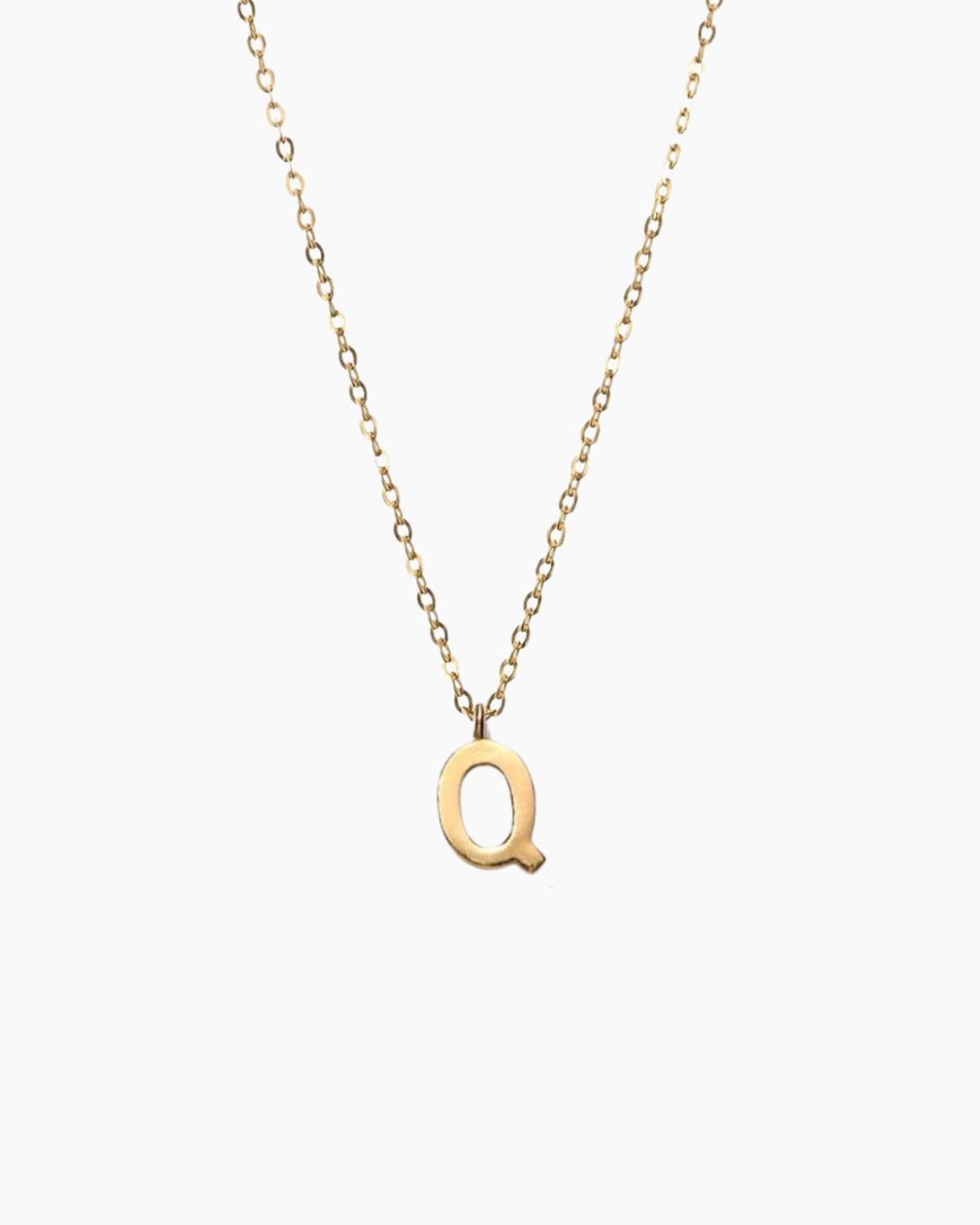 Plain Letter Necklace Gold