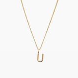 Letter Charm Necklace Gold