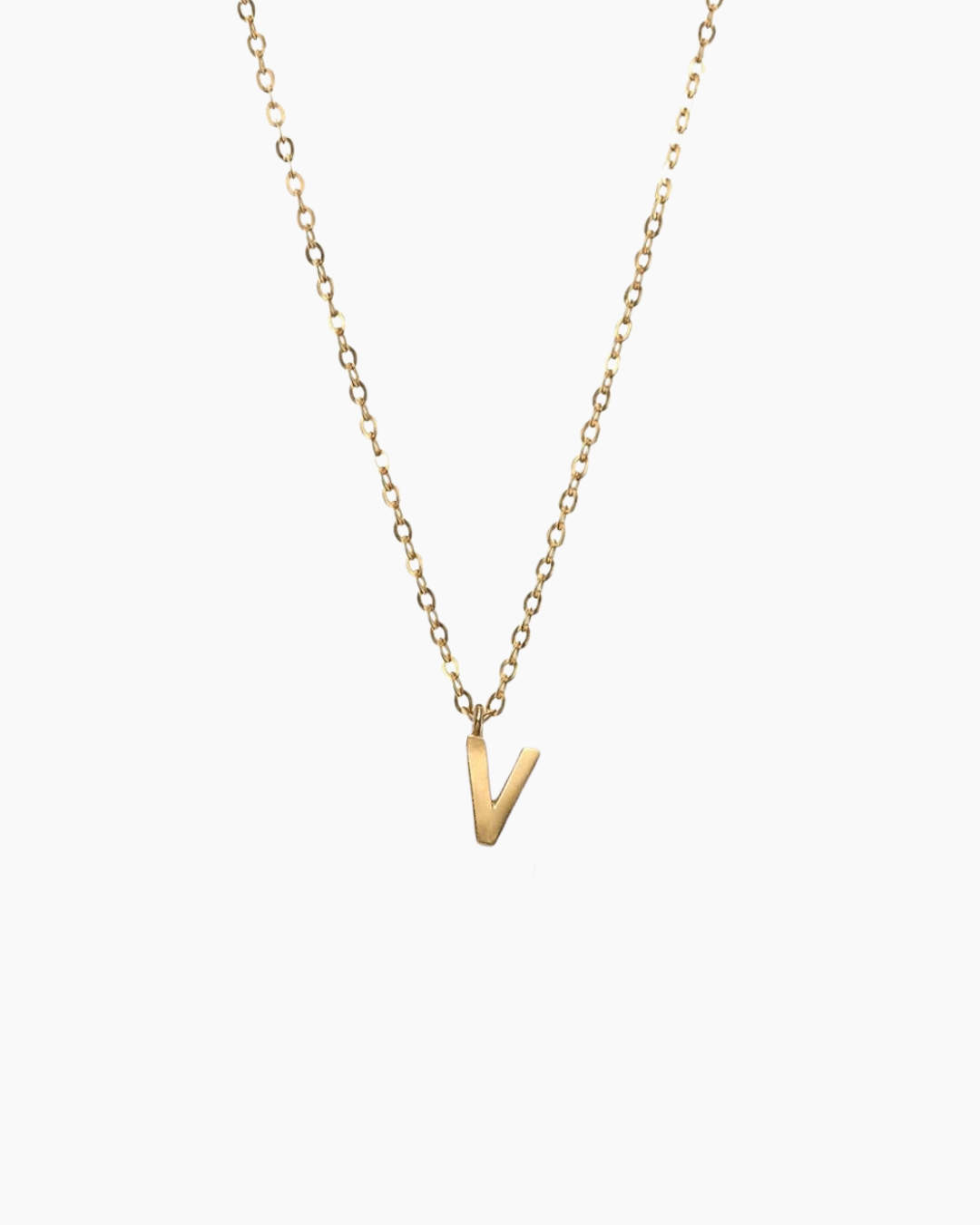 Plain Letter Necklace Gold