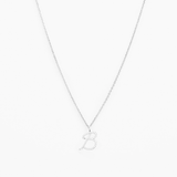 Italic Letters Necklace Silver
