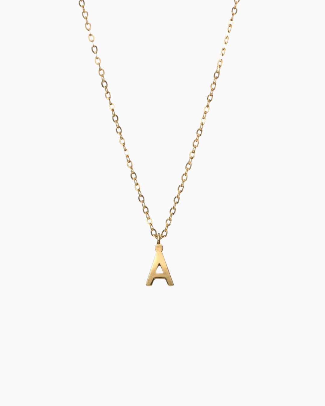 Plain Letter Necklace Gold