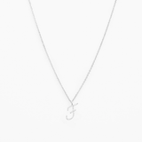 Italic Letters Necklace Silver