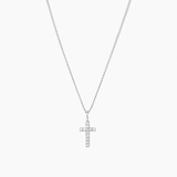 Cross Charm Necklace Silver