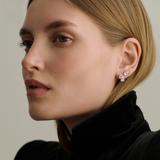 Doppio Pera Studs Silver