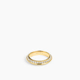 Rivetto Half Pavè Ring Gold
