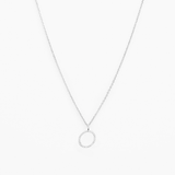Italic Letters Necklace Silver
