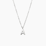 Plain Letter Necklace Silver