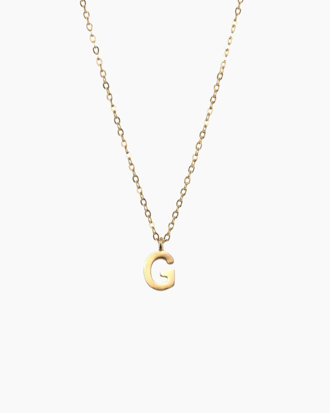 Plain Letter Necklace Gold