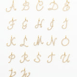 Italic Letters Necklace Gold
