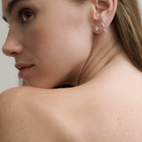 Double Pear Earrings Silver