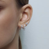 Drop Pear Huggies Silver