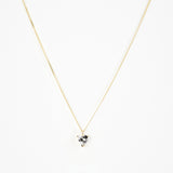 Heart Stone Necklace Gold