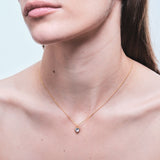 Heart Stone Charm Gold