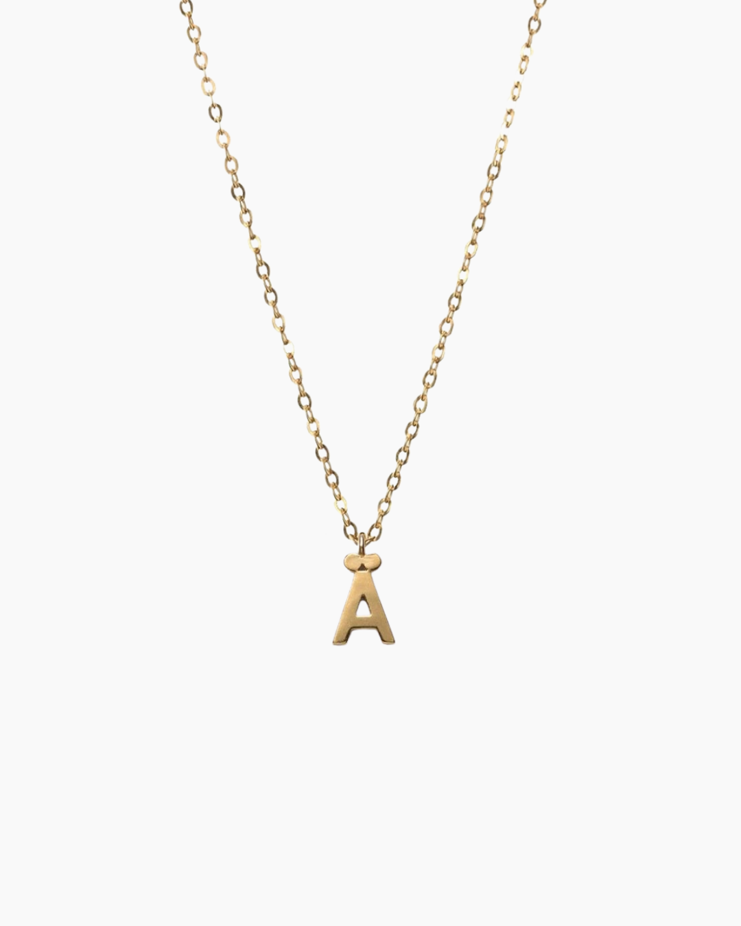 Plain Letter Necklace Gold