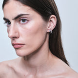 Pear Studs Large Silver