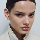 Sopra Emerald Huggies Silver