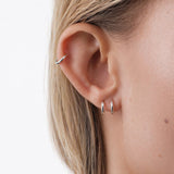 Plain Huggie Hoops Silver