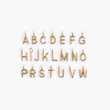 Letter Charm Necklace Gold
