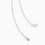 Italic Letters Necklace Silver