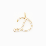 Italic Letters Charm Gold