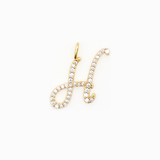 Italic Letters Charm Gold