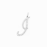 Italic Letters Charm Silver