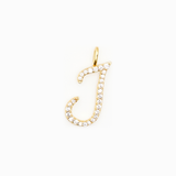 Italic Letters Charm Gold