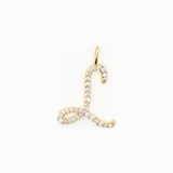 Italic Letters Charm Gold