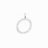 Italic Letters Charm Silver