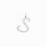 Italic Letters Necklace Silver