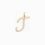 Italic Letters Charm Gold