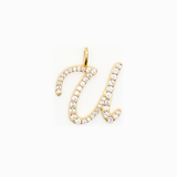 Italic Letters Charm Gold