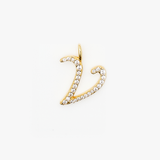 Italic Letters Charm Gold