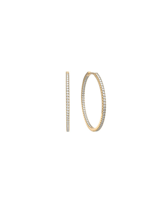 Stone Hoops Gold - 15 mm i gruppen Shop / Øredobber hos ANI (ANI-0124-003)