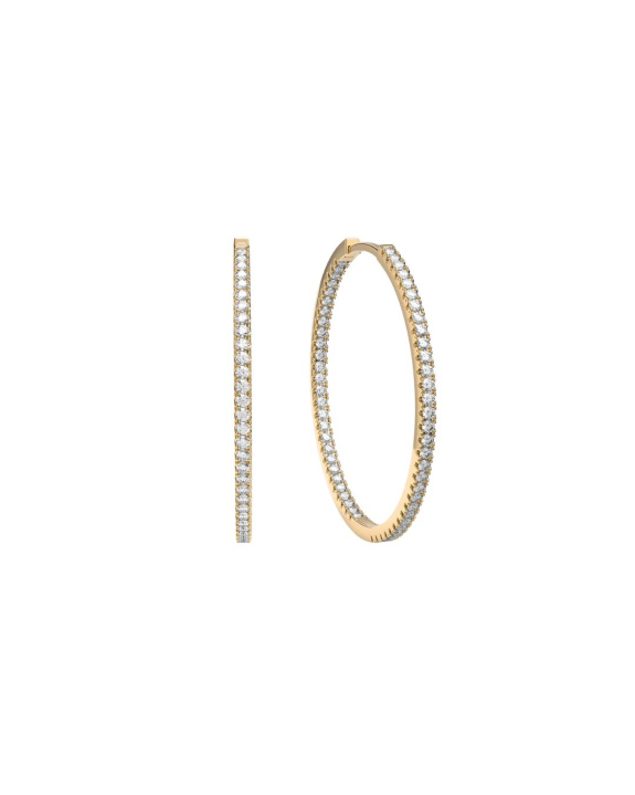 Stone Hoops Gold - 25 mm i gruppen Shop / Øredobber hos ANI (ANI-0124-005)