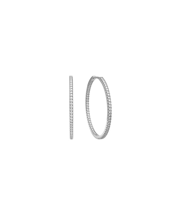 Stone Hoops Silver - 15 mm i gruppen Shop / Øredobber hos ANI (ANI-0124-006)