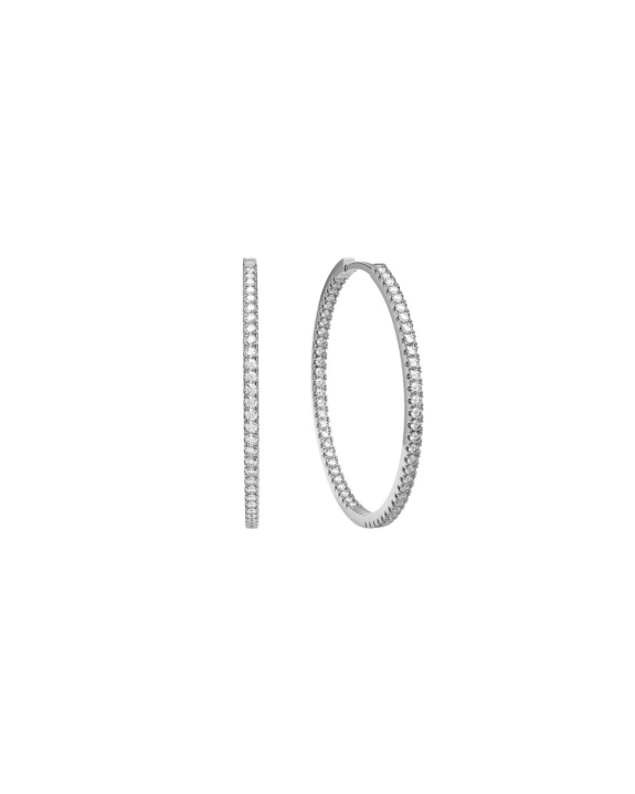 Stone Hoops Silver - 20 mm i gruppen Shop / Øredobber hos ANI (ANI-0124-007)