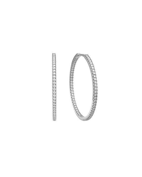 Stone Hoops Silver - 25 mm i gruppen Shop / Øredobber hos ANI (ANI-0124-008)