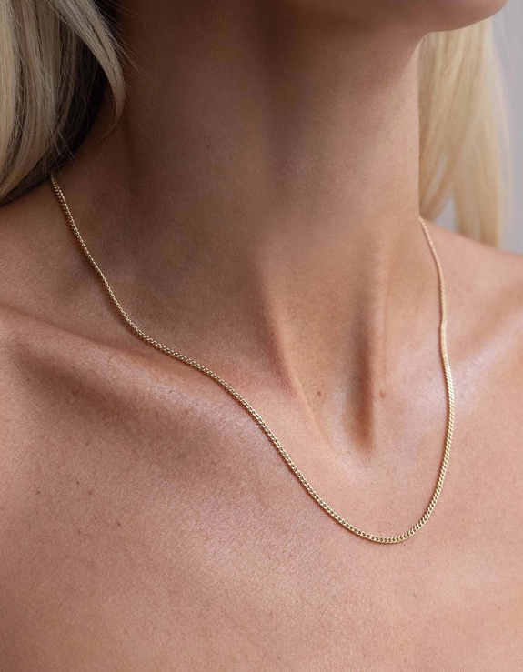 Flat Chain Gold - 47 cm i gruppen Shop / Halskjeder hos ANI (ANI-0125-31)