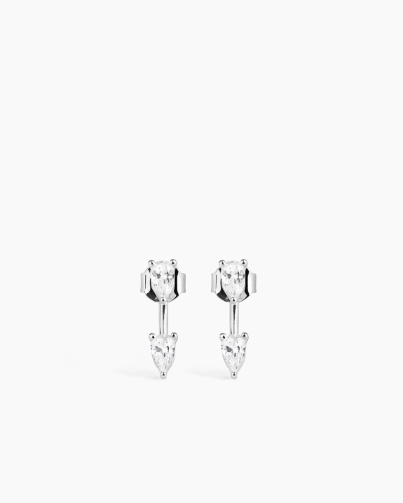 Double Pear Earring Silver i gruppen Shop / Øredobber hos ANI (ANI-0825-014)