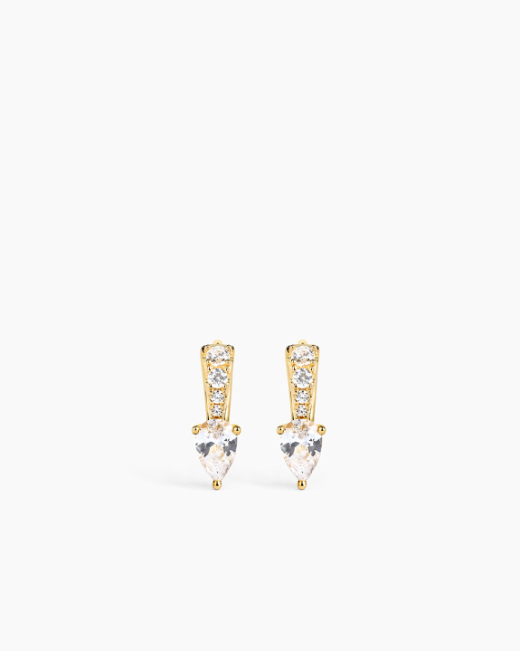 Drop Pear Huggies Gold i gruppen Shop / Øredobber hos ANI (ANI-0825-019)