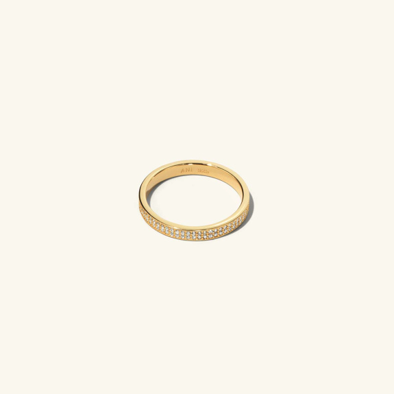 Flat Pavé Ring Gold - 16 mm i gruppen Shop / Ringer hos ANI (ANI03001)