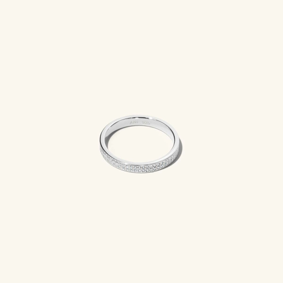 Flat Pavé Ring Silver - 17 mm i gruppen Shop / Ringer hos ANI (ANI03006)