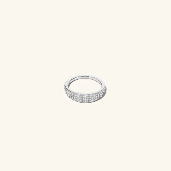 Pavé Oar Ring Silver - 14 mm i gruppen Shop / Ringer hos ANI (ANI03015)