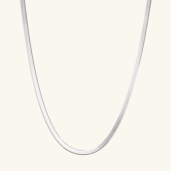 Herringbone Necklace Silver - 41 cm i gruppen Shop / Halskjeder hos ANI (ANI634)