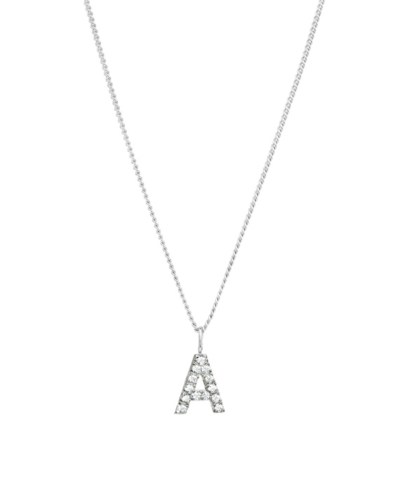 Letter Charm Necklace Silver i gruppen Shop / Halskjeder hos ANI (ANI_SET_049)